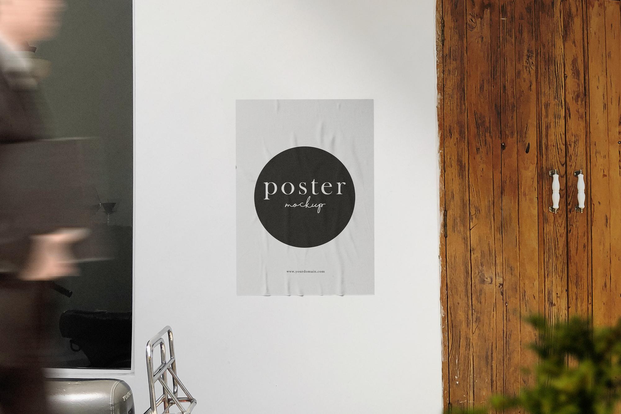 Calm studio entrance with branded sign